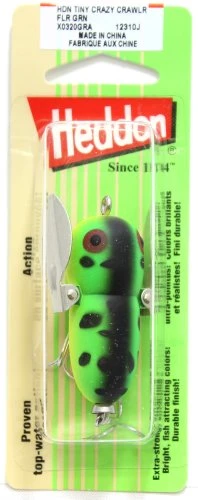 Heddon Tiny Crazy Crawler Topwater Bait- 1 3-4-- 1-4 Oz Firetiger